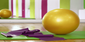 Objetos usados no Pilates Clínico no Flavia Lage Pilates no Cariru em Ipatinga